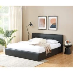 Lit Coffre SEGURO Simili Noir 180x200 Sommier Inclus 12 Lit Coffre SEGURO Simili Noir 180x200 Sommier Inclus -Mobilia Soldes lit coffre seguro simili noir 180x200 sommier inclus 1