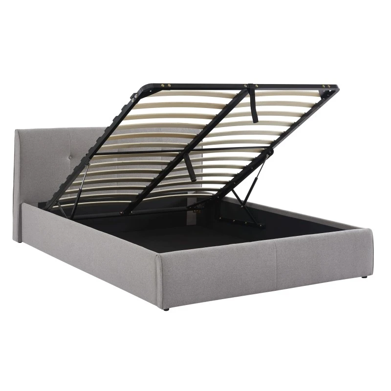 Lit Coffre SEGURO Tissu Gris Chiné 140x190 Sommier Inclus 8 Lit Coffre SEGURO Tissu Gris Chiné 140x190 Sommier Inclus – Image 6