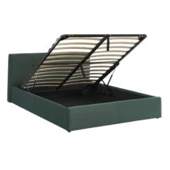 Lit Coffre SEGURO Velours Vert Forêt 160x200 Sommier Inclus -Mobilia Soldes lit coffre seguro velours vert foret 160x200 sommier inclus 4