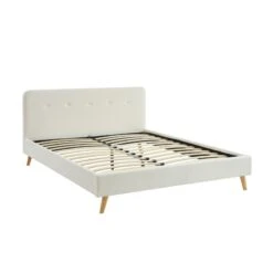 Lit Double ANDREAS Bouclette Blanche Sommier 160x200cm Inclus 16 Lit Double ANDREAS Bouclette Blanche Sommier 160x200cm Inclus -Mobilia Soldes lit double andreas laine bouclee blanche sommier 160x200cm inclus 5