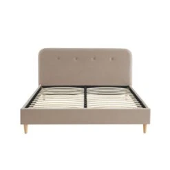 Lit Double KNUT Velours Beige Sable 160x200 Sommier Inclus 13 Lit Double KNUT Velours Beige Sable 160x200 Sommier Inclus -Mobilia Soldes lit double knut velours beige sable 160x20 sommier inclus 4