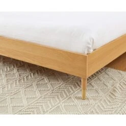 Lit Double LEON Placage Chêne Et Cannage Rotin 160x200 Sommier Inclus -Mobilia Soldes lit double leon placage chene et cannage rotin 160x200 sommier inclus 3