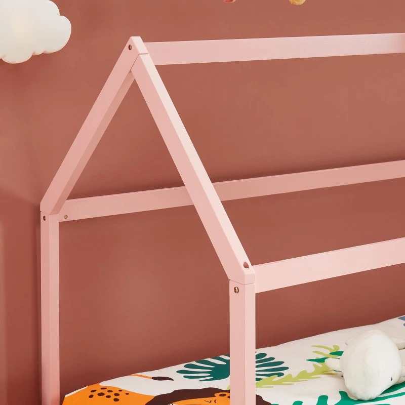 Lit Enfant Cabane TINY Pin Rose 90x190 Sommier Inclus 5 Lit Enfant Cabane TINY Pin Rose 90x190 Sommier Inclus – Image 3