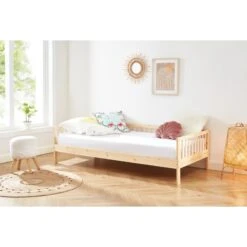 Lit Enfant LOU Pin Massif 90x190 Sommier Inclus -Mobilia Soldes lit enfant lou en pin massif couleur bois naturel couchage 90 x 190 cm 2