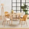Lot De 2 Chaises MACARON Velours Jaune Ocre Pieds Hêtre Massif 1 Lot De 2 Chaises MACARON Velours Jaune Ocre Pieds Hêtre Massif -Mobilia Soldes lot de 2 chaises macaron velours jaune ocre pieds hetre massif