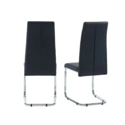 Lot De 2 Chaises MARA Simili Noir Pieds En Métal Chromé 12 Lot De 2 Chaises MARA Simili Noir Pieds En Métal Chromé -Mobilia Soldes lot de 2 chaises mara simili noir pieds en metal chrome 2
