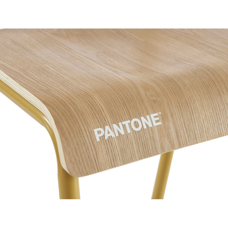 Lot De 2 Chaises PANTONE Jaune Moutarde Et Placage Frên 8 Lot De 2 Chaises PANTONE Jaune Moutarde Et Placage Frên – Image 6