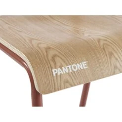 Lot De 2 Chaises PANTONE Terracotta Et Placage Frêne -Mobilia Soldes lot de 2 chaises pantone terracotta et placage frene 4