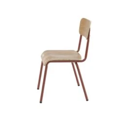 Lot De 2 Chaises PANTONE Terracotta Et Placage Frêne -Mobilia Soldes lot de 2 chaises pantone terracotta et placage frene 7