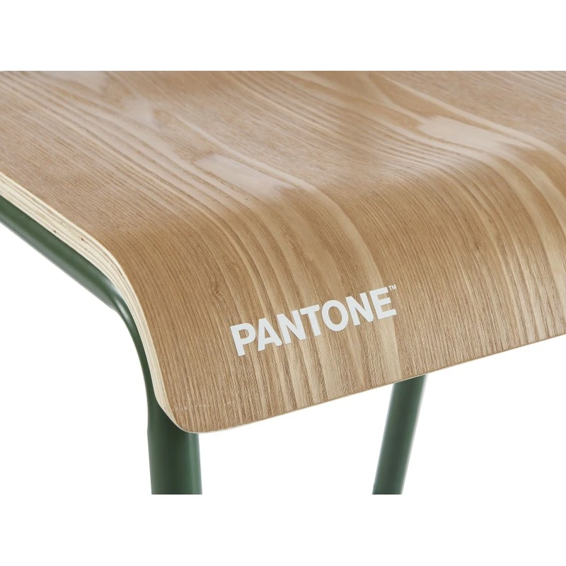 Lot De 2 Chaises PANTONE Vert Olive Et Placage Frêne 8 Lot De 2 Chaises PANTONE Vert Olive Et Placage Frêne – Image 6