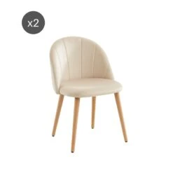 Lot De 2 Chaises SHELL Velours Beige Sable Design Coquillage 14 Lot De 2 Chaises SHELL Velours Beige Sable Design Coquillage -Mobilia Soldes lot de 2 chaises shell velours beige sable design coquillage 5