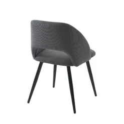 Lot De 2 Chaises VINTAGE Velours Côtelé Gris Pieds Métal Noir 16 Lot De 2 Chaises VINTAGE Velours Côtelé Gris Pieds Métal Noir -Mobilia Soldes lot de 2 chaises vintage velours cotele gris pieds metal noir 5