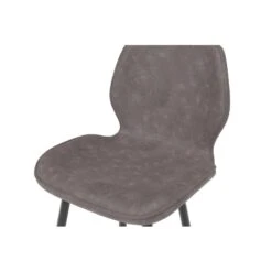 Lot De 2 Tabourets De Bar ETHAN En PU Gris -Mobilia Soldes lot de 2 tabourets ethan en pu gris 5