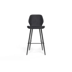 Lot De 2 Tabourets De Bar ETHAN En PU Noir 11 Lot De 2 Tabourets De Bar ETHAN En PU Noir -Mobilia Soldes lot de 2 tabourets ethan en pu noir 2