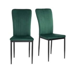 Lot De 4 Chaises POPPY Velours Vert Pieds En Métal Noir 15 Lot De 4 Chaises POPPY Velours Vert Pieds En Métal Noir -Mobilia Soldes lot de 4 chaises poppy velours vert pieds en metal noir 3