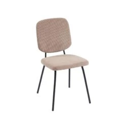 Lot De 4 Chaises SUZIE Velours Côtelé Taupe -Mobilia Soldes lot de 4 chaises suzie velours cotele taupe 3