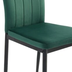Lot De 6 Chaises POPPY Velours Vert Pieds En Métal Noir 11 Lot De 6 Chaises POPPY Velours Vert Pieds En Métal Noir -Mobilia Soldes lot de 6 chaises poppy velours vert pieds en metal noir 3