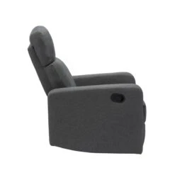 Fauteuil Relax Large LOVA En Tissu Gris Foncé Avec Fonction Manuel -Mobilia Soldes lova relax gris fonce normal 5