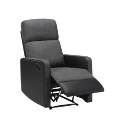 Fauteuil Relax Small LOVA PU Noir Et Tissu Gris Foncé Avec Fonction Manuel 15 Fauteuil Relax Small LOVA PU Noir Et Tissu Gris Foncé Avec Fonction Manuel -Mobilia Soldes lova relax nrgrf small 3