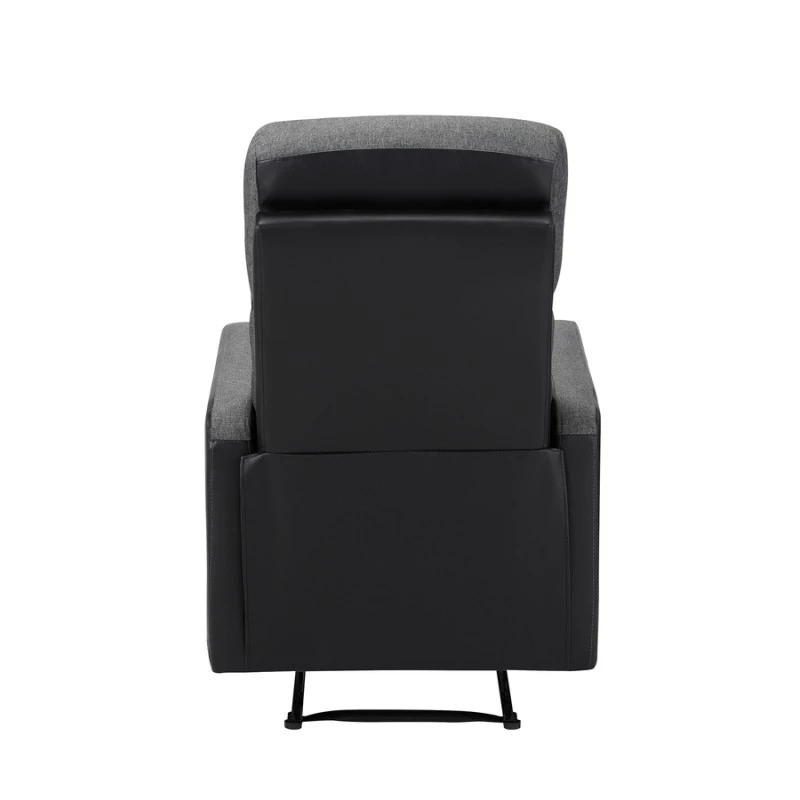 Fauteuil Relax Small LOVA PU Noir Et Tissu Gris Foncé Avec Fonction Manuel 9 Fauteuil Relax Small LOVA PU Noir Et Tissu Gris Foncé Avec Fonction Manuel – Image 7