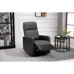 Fauteuil Relax Small LOVA PU Noir Et Tissu Gris Foncé Avec Fonction Manuel 20 Fauteuil Relax Small LOVA PU Noir Et Tissu Gris Foncé Avec Fonction Manuel -Mobilia Soldes lova relax nrgrf small 8