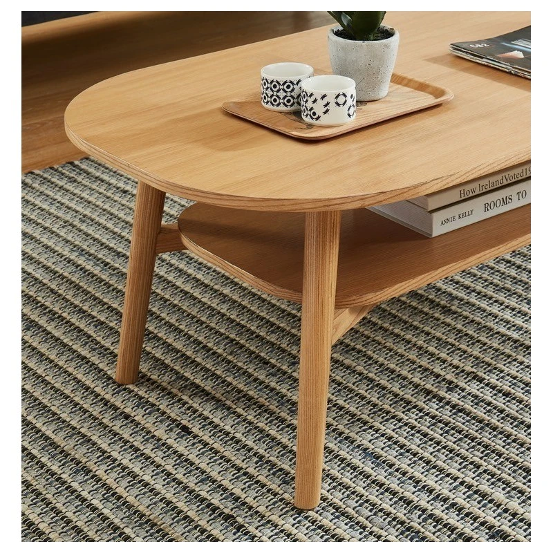 Table Basse MARCEL Placage Chêne Double Plateau 120cm 5 Table Basse MARCEL Placage Chêne Double Plateau 120cm – Image 3