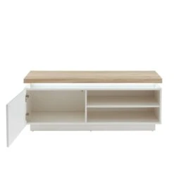 Meuble Tv à Led COSMOS Laqué Blanc Et Effet Chêne L120cm 19 Meuble Tv à Led COSMOS Laqué Blanc Et Effet Chêne L120cm -Mobilia Soldes meuble tv a led cosmos laque blanc et effet chene l120cm 7