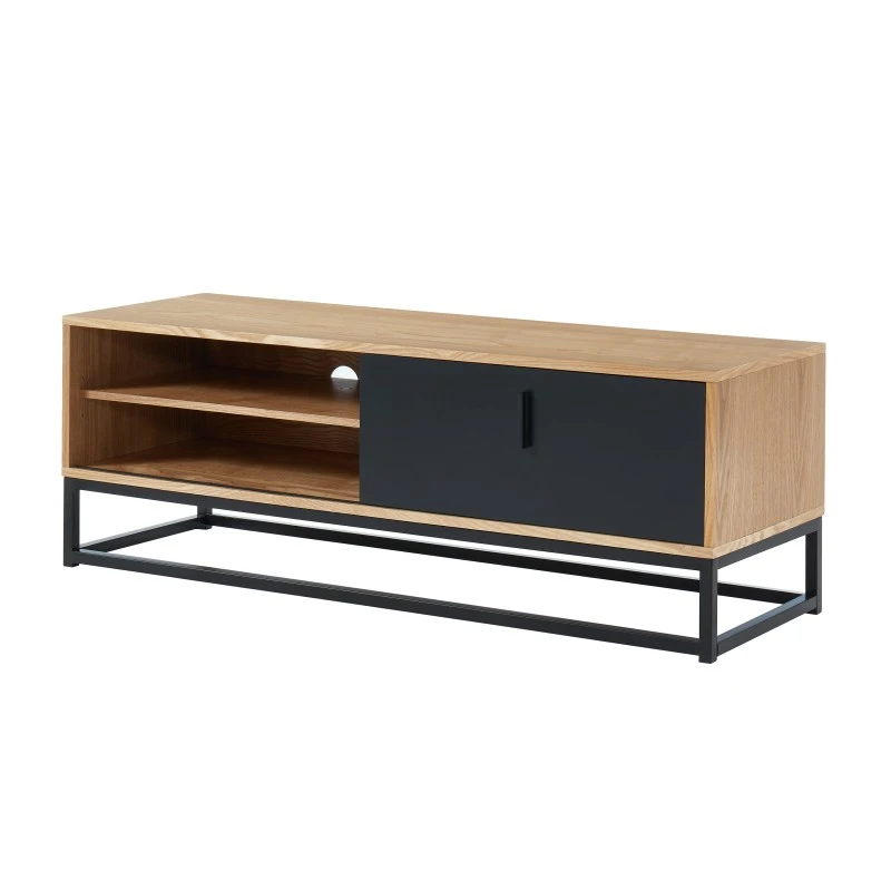 Meuble Tv BRIXTON Placage Frêne 1 Porte 120cm 4 Meuble Tv BRIXTON Placage Frêne 1 Porte 120cm – Image 2