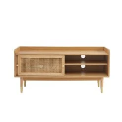 Meuble TV LEON Placage Chêne Et Cannage Rotin 120cm 16 Meuble TV LEON Placage Chêne Et Cannage Rotin 120cm -Mobilia Soldes meuble tv leon placage chene et cannage rotin 120cm 5