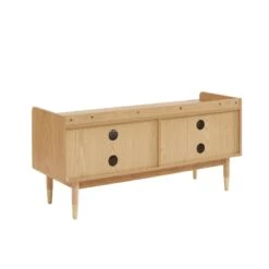 Meuble TV LEON Placage Chêne Et Cannage Rotin 120cm 18 Meuble TV LEON Placage Chêne Et Cannage Rotin 120cm -Mobilia Soldes meuble tv leon placage chene et cannage rotin 120cm 7