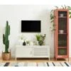 Meuble Tv PANTONE Métal Beige Sable 120cm -Mobilia Soldes meuble tv pantone metal beige sable l120cm