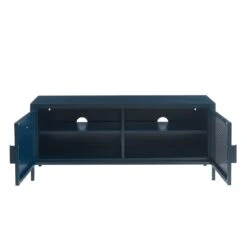 Meuble Tv PANTONE Métal Bleu Nuit 120 Cm -Mobilia Soldes meuble tv pantone metal bleu nuit 120 cm 4