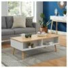 Table Basse OLEA Laqué Blanc Mat Plateau Relevable 2 Table Basse OLEA Laqué Blanc Mat Plateau Relevable -Mobilia Soldes oleabl table basse scandinave