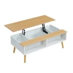 Table Basse OLEA Laqué Blanc Mat Plateau Relevable 11 Table Basse OLEA Laqué Blanc Mat Plateau Relevable -Mobilia Soldes oleabl table basse scandinave 2