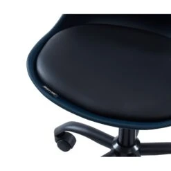 Chaise De Bureau PANTONE Bleu Nuit 5 Roulettes -Mobilia Soldes pantone chaise de bureau bleu 5 pieds a roue 2