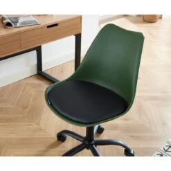 Chaise De Bureau PANTONE Vert Olive 5 Roulettes 11 Chaise De Bureau PANTONE Vert Olive 5 Roulettes -Mobilia Soldes pantone chaise de bureau vert kaki 5 pieds a roue 2