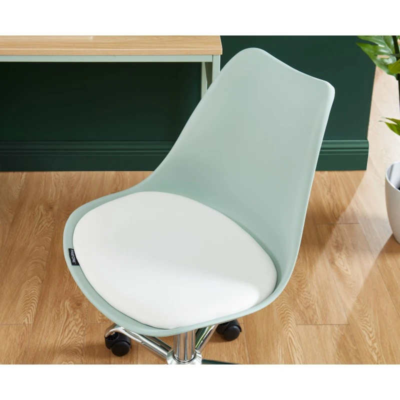 Chaise De Bureau PANTONE Vert Menthe 5 Roulettes 4 Chaise De Bureau PANTONE Vert Menthe 5 Roulettes – Image 2