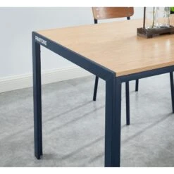 Table De Séjour PANTONE Métal Bleu Nuit Et Effet Bois 160cm 12 Table De Séjour PANTONE Métal Bleu Nuit Et Effet Bois 160cm -Mobilia Soldes pantone table de sejour bleu plateau en mdf 2