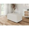 Pouf MILO Tissu Bouclette Blanc 1 Place -Mobilia Soldes pouf milo tissu bouclette blanc 1 place