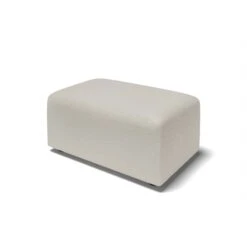 Pouf MILO Tissu Bouclette Blanc 1 Place -Mobilia Soldes pouf milo tissu bouclette blanc 1 place 2