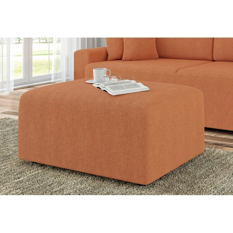 Pouf MILO Tissu Rouille 1 Place 7 Pouf MILO Tissu Rouille 1 Place – Image 5