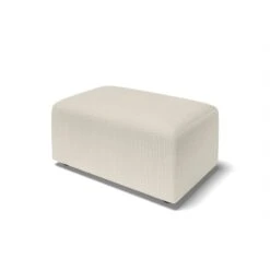 Pouf MILO Velours Côtelé Beige 1 Place -Mobilia Soldes pouf milo velours cotele beige 1 place 2