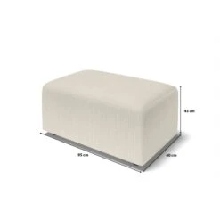 Pouf MILO Velours Côtelé Beige 1 Place -Mobilia Soldes pouf milo velours cotele beige 1 place 5