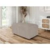 Pouf MILO Velours Côtelé Grège 1 Place -Mobilia Soldes pouf milo velours cotele grege 1 place