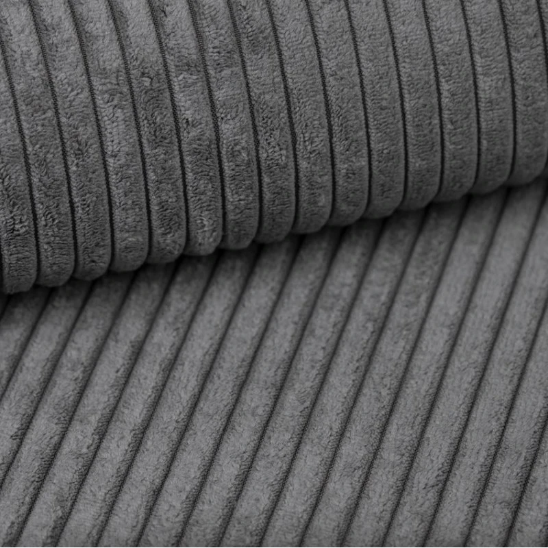 Pouf MILO Velours Côtelé Gris Souris 1 Place 6 Pouf MILO Velours Côtelé Gris Souris 1 Place – Image 4