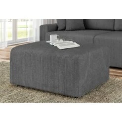 Pouf MILO Velours Côtelé Gris Souris 1 Place 12 Pouf MILO Velours Côtelé Gris Souris 1 Place -Mobilia Soldes pouf milo velours cotele gris souris 1 place 4