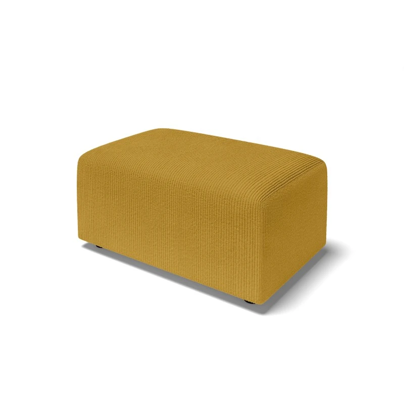 Pouf MILO Velours Côtelé Jaune 1 Place 5 Pouf MILO Velours Côtelé Jaune 1 Place – Image 3