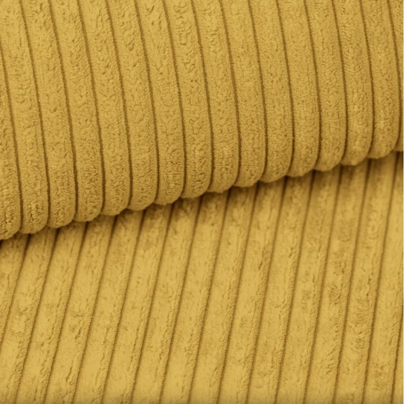 Pouf MILO Velours Côtelé Jaune 1 Place 6 Pouf MILO Velours Côtelé Jaune 1 Place – Image 4