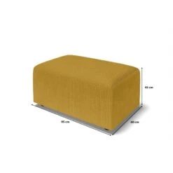 Pouf MILO Velours Côtelé Jaune 1 Place 13 Pouf MILO Velours Côtelé Jaune 1 Place -Mobilia Soldes pouf milo velours cotele jaune 1 place 5