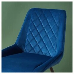 Lot De 2 Chaises ROMY Velours Bleu Pieds En Métal Noir 9 Lot De 2 Chaises ROMY Velours Bleu Pieds En Métal Noir -Mobilia Soldes romy02bu lot de 2 chaises 1